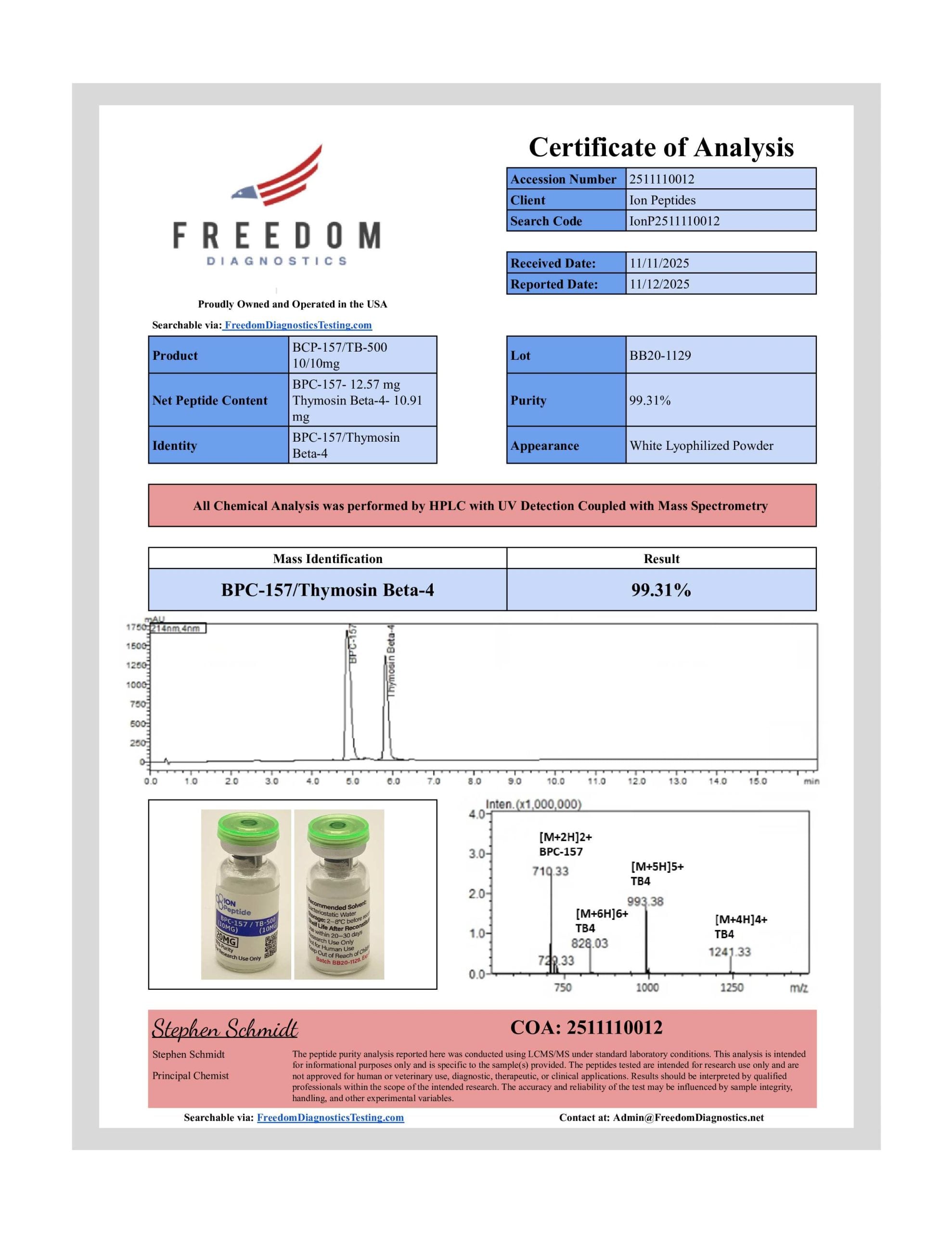 Wolverine Blend (BPC-157 10mg + TB500 10mg)